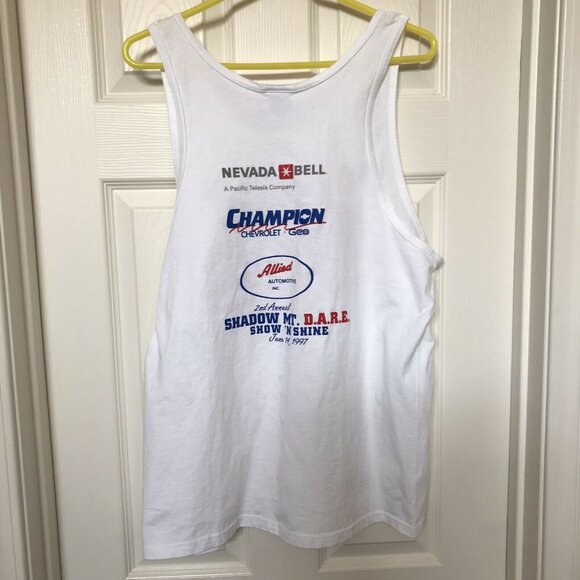 Vtg 1997 Tank w/Graphics Classic Cars D.A.R.E. Show 'N Shine Shirt - Picture 3 of 5